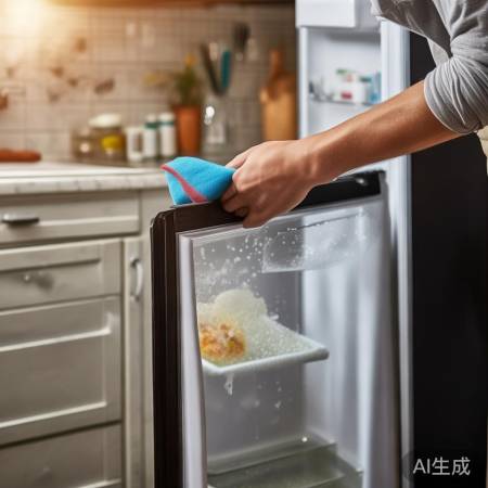清洁冰箱门封条防细菌滋生