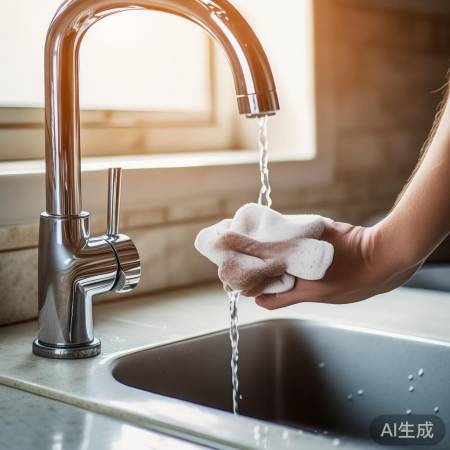 清洁饮水机水龙头