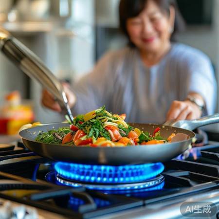 燃气灶火力强大，省时省气