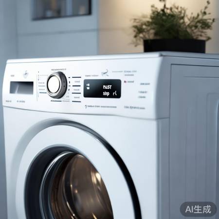 按按钮,洗衣机待机