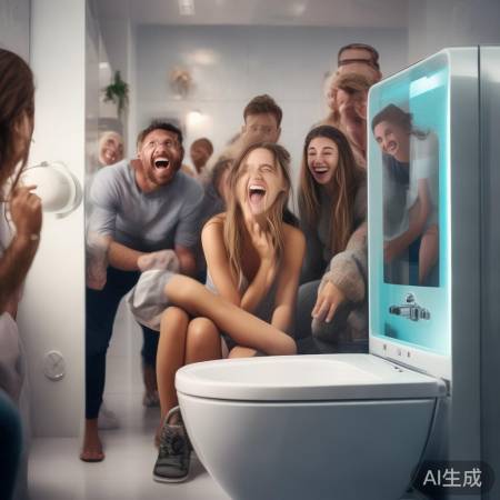 美女智能马桶笑翻众人