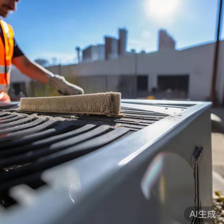 空调室外机，定期清理，安全至上