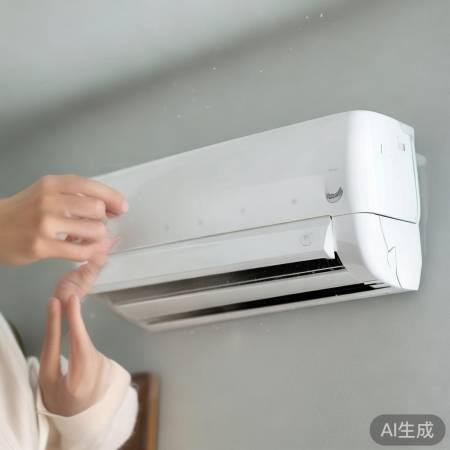 开空调，待灰尘散开