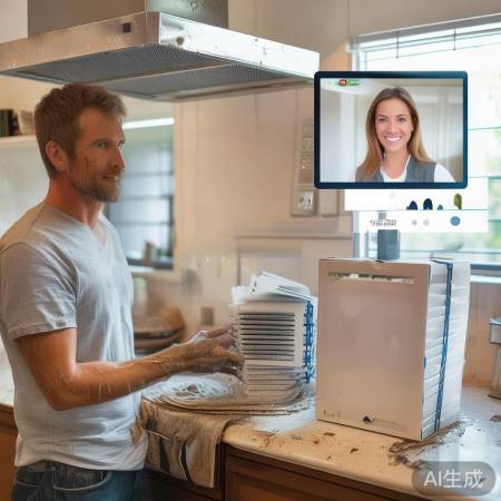 “油烟机过滤网掉落，客服耐心解