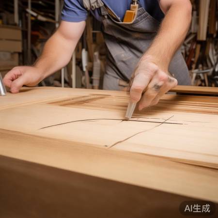 门板裂缝修补法