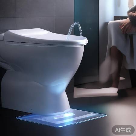 感应垫自动马桶，科技酷！